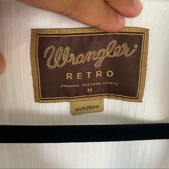 Wrangler Retro Dobby Longsleeve  Cowboy Western button Down Shirt - Picture 12 of 16